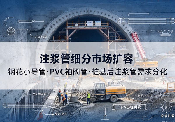 于田注浆管细分市场扩容，隧道钢花小导管、PVC 袖阀管、桩基后注浆管需求分化